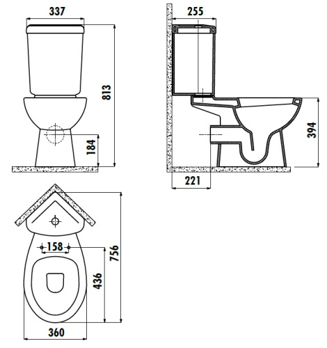 Бачок для унитаза Creavit Corner SD440-00CB00E-0000 - фото 2