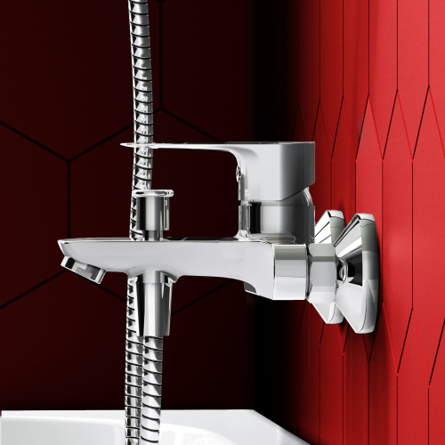 Смеситель для ванны и душа Dorff Prime New D4011000 настенный хром без термостата - фото 4