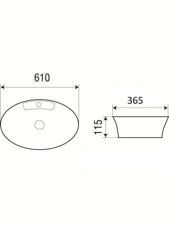 Раковина из сантехнического фаянса WeltWasser WW SK 10000003858 60х40 подвесная цвет белый без отверстий под смеситель