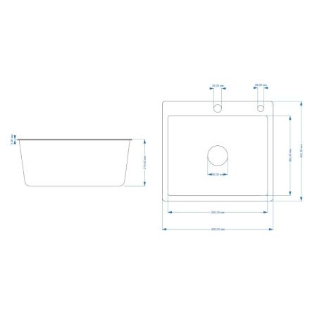 Кухонная мойка Fmark FSC6045C 60х45 цвет золото поверхность матовая