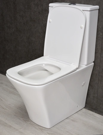 Унитаз напольный с бачком Gid Cuadrado Tn2184 (62251Y) белый с сиденьем микролифт безободковый