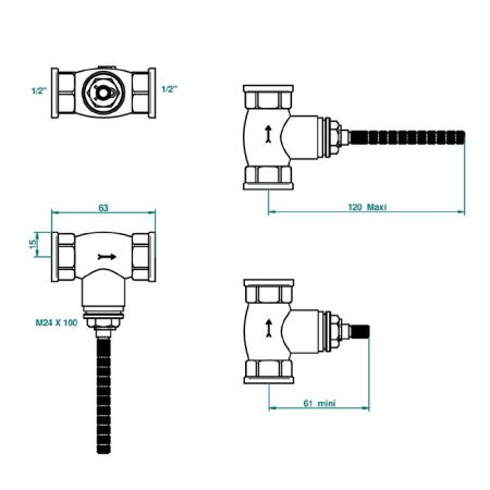 Встраиваемая часть вентиля 1/2" THG General items G00 G00-A00-30/HA
