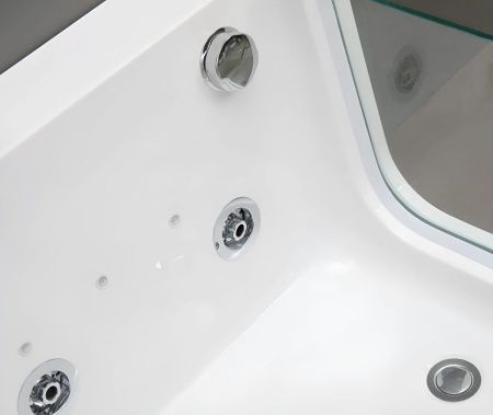 Ванна акриловая гидромассажная Cerutti SPA C-494-17L 170х80 пристенная асимметричная с ножками