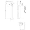 Смеситель LeMark Bronx LM3744BL напольный черный