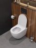 Унитаз подвесной Cezares STYLUS-TOR CZR-546-TH-TOR/SC белый с сиденьем микролифт безободковый смыв торнадо