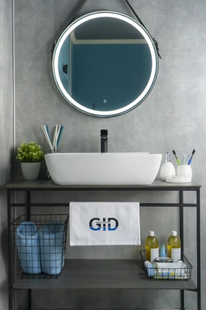 Раковина керамическая Gid Geométrico 51123 59х42 накладная цвет белый без отверстий под смеситель