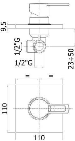 Смеситель для душа Paffoni West WS010CR встраиваемый в стену хром