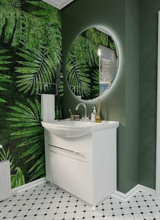 Тумба под раковину 1MarKa Lina У94493 80х30 цвет белый