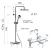 Душевая стойка Remer Class Line L34AMD20 настенная цвет хром