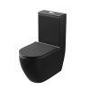 Унитаз напольный с бачком Grossman GR-4419BMS черный с сиденьем микролифт безободковый смыв торнадо