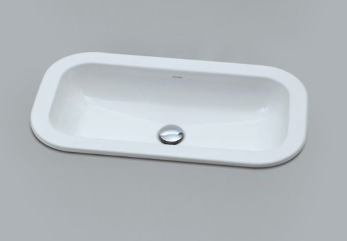 Раковина из санфаянса Azzurra Glaze GLLI06938000BI (GLZ 69x38/IN bi) 69х38 встраиваемая цвет белый