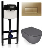 Комплект унитаз с инсталляцией Valsir KIT VSMG 7334GM Slim P1