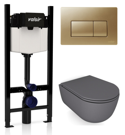 Комплект унитаз с инсталляцией Valsir KIT VSMG 7334GM Slim P1