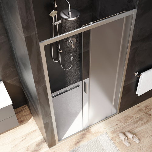 Душевая дверь Am.Pm Gem W90G-110-1-195MM 110х195 стекло прозрачное профиль хром матовый - фото 3