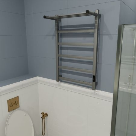 Полотенцесушитель электрический Маргроид 8110p профильный 8110p-8050-1083-7024 55х80 серый