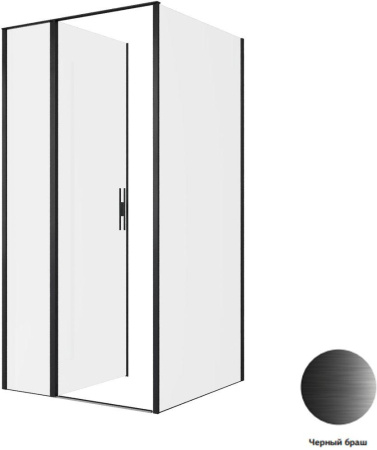 Душевой уголок Allen Brau Priority 3.31030.BBA + 3.31048.BBA 100х100 стекло прозрачное профиль черный без поддона