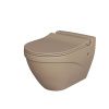 Унитаз подвесной Ambassador Nord 133T20501-132T20501S темно-бежевый с сиденьем
