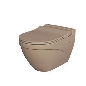 Чаша унитаза подвесная Ambassador Nord 133T20501 цвет темно-бежевый матовый без сиденья