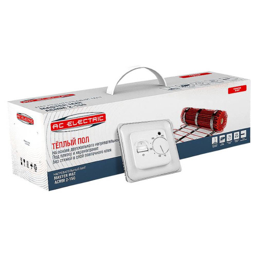 Нагревательный мат для теплого пола AC Electric ACМM 2-150-3 к-т с терморегулятором - фото 2