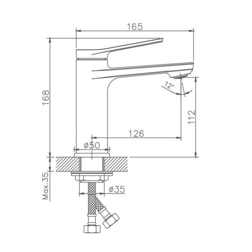 Смеситель Maretti VAG32RF572 на раковину оружейная сталь - фото 3