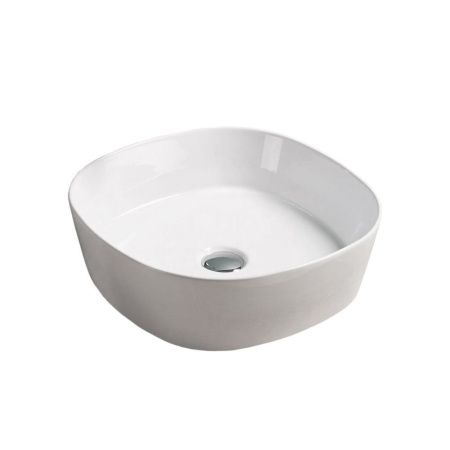 Раковина из сантехнического фарфора Melana 78107-805 40х40 накладная цвет белый без отверстий под смеситель