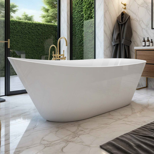 Ванна акриловая Cerutti SPA CT10864 170х75 отдельностоящая овальная