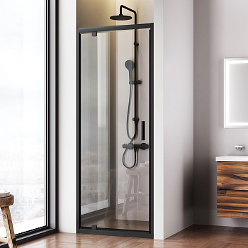 Душевая дверь Am.Pm Gem W90G-80-1P-BT 80х195 стекло прозрачное профиль черный матовый