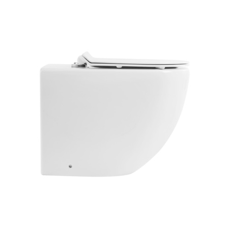 Чаша унитаза приставная BelBagno SFERA-R BB2141CBR цвет белый без сиденья безободковая каскадный смыв