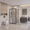 Душевой уголок BelBagno UNO-195 UNO-195-AH-1-110/90-C-NERO 110х90 стекло прозрачное профиль черный без поддона