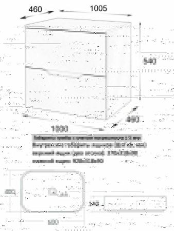 Тумба с раковиной Orange Line Li-100TubMDF+B03-600W 100х50