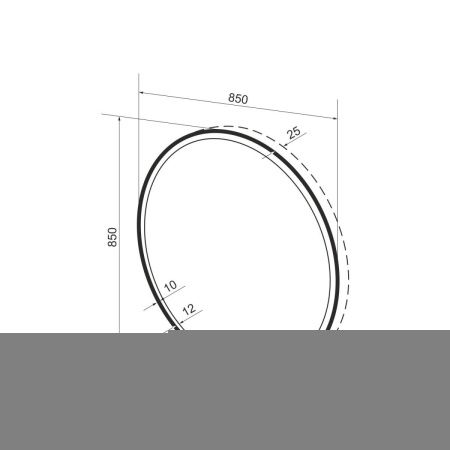 Зеркало с подсветкой Wellsee 7 Rays' Spectrum 172200250 90х90 подвесное