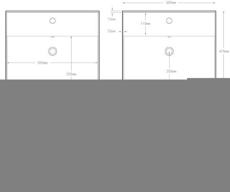 Раковина керамическая Aquanet Ирис 00301803 60х50 полувстраиваемая цвет белый 1 отверстие под смеситель