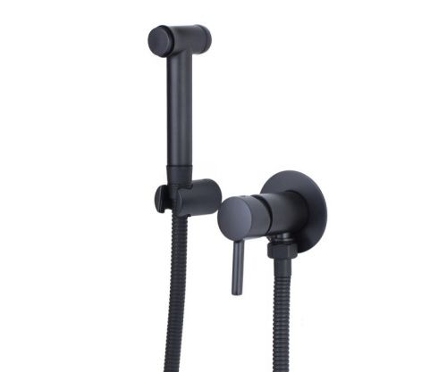 Гигиенический душ со смесителем Bronze de Luxe SCANDI 14512B черный - фото 2