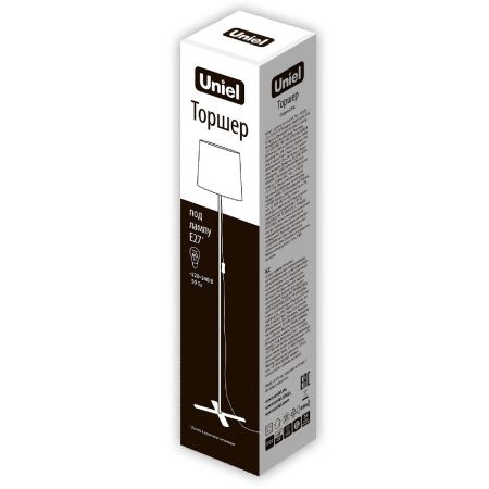 Торшер Uniel UML-T510 E27 BLACK/WHITE