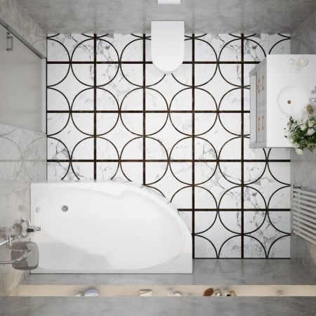 Ванна акриловая Тритон София Щ0000046120 170х95 пристенная асимметричная без каркаса