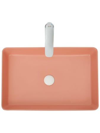 Раковина из сантехнического фаянса WeltWasser WW SK 10000004510 40 см накладная цвет розовый