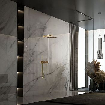 Душевая система Vincea VSFW-4G01BG4 встраиваемая в стену цвет золото с термостатом