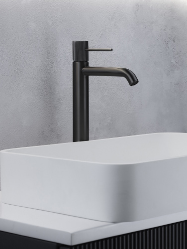 Смеситель для раковины AltroBagno Bilancia AltroBagnoBilancia010228MB на столешницу черный матовый - фото 3