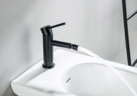 Смеситель Aquatek ЕВРОПА AQ1318MB на биде черный