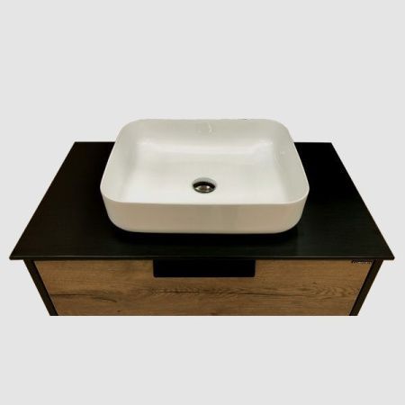 Тумба с раковиной Comforty Кёльн 00004149965CF 90х50 подвесная цвет коричневый