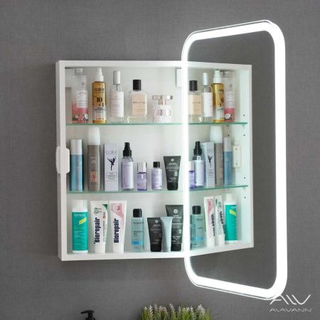 Зеркало-шкаф Alavann Cosmetic ALV1041001 60х80 подвесной цвет белый