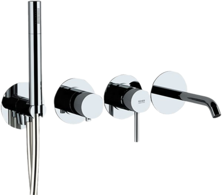 Смеситель для ванны Remer X Style X96S03ROXXG встраиваемый в стену хром без термостата