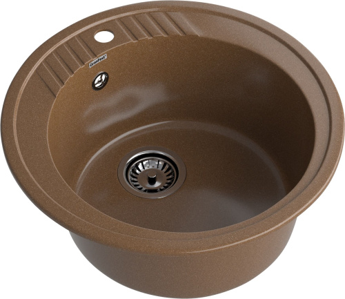 Кухонная мойка Granfest Rondo R-520 терракот 52х52 цвет коричневый - фото 2