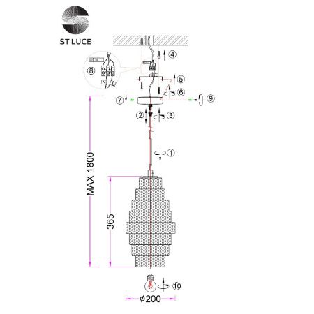 Светильник подвесной ST Luce Rexite (Рексите) SL1001.203.01