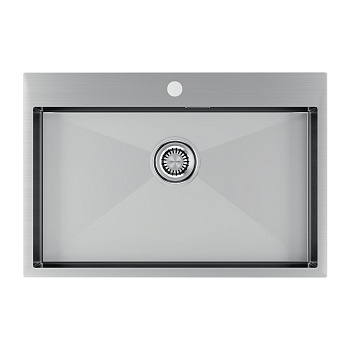 Кухонная мойка Paulmark VELTEN 75 PM807551-BS 75х51 цвет брашированная нержавеющая сталь поверхность матовая