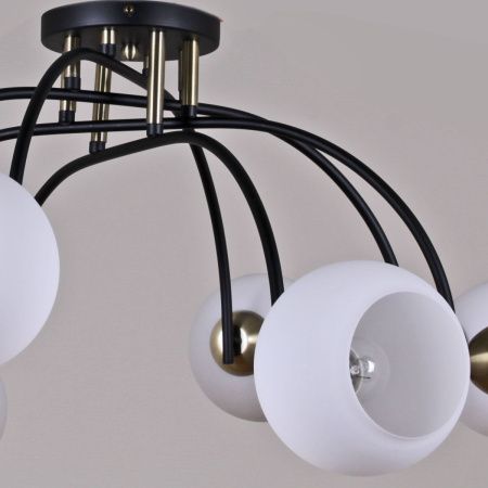Люстра на штанге Illumico IL0250 IL0250-8CSQ-79 BK AB
