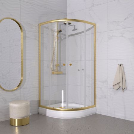 Душевой уголок Тритон Альфа Щ0000073921 90х90 стекло прозрачное профиль хром с поддоном