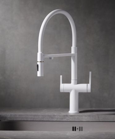 Смеситель для кухни Rose R458C на мойку белый