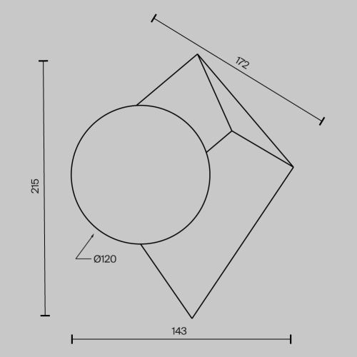Бра Maytoni Cubeo MOD445WL-01BS - фото 2
