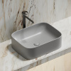 Раковина из сантехнического фарфора Ceramica Nova ELEMENT CN6052MSG 51х38 накладная цвет серый матовый без отверстий под смеситель